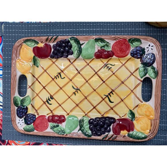 Vintage Canister Set Fruit Gourmet Home 3 Pc Retro Boho Rockabilly Food Seal 70s - Picture 3 of 11